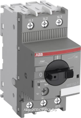 ABB MS132-2.5T 100кА Автоматический выключатель с регулир. тепловой защ 1,6A-2,5А Класс тепл.расц.10